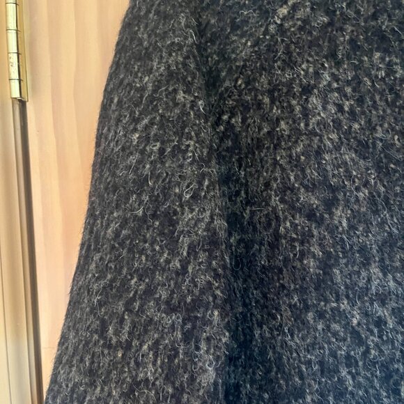 Men's Black Wool Blend Coat - Picture 7 of 7